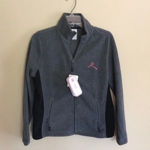NWT breast cancer awareness fleece zip up size S